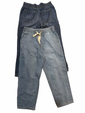 Kensie Jeans DENIM Pull on Pants Bundle WOMENS Cropped Cotton Soft Comfy Size M